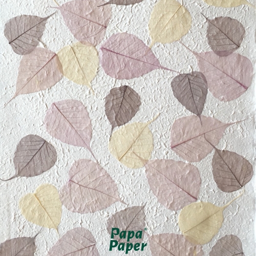 Mulberry paper bodhi leaves - Grey colors 55x80cm