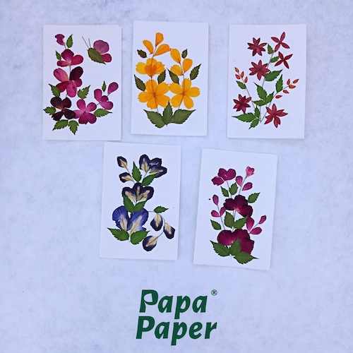 การ์ดแต่งดอกไม้ Mixed flower cards 12x16 cm